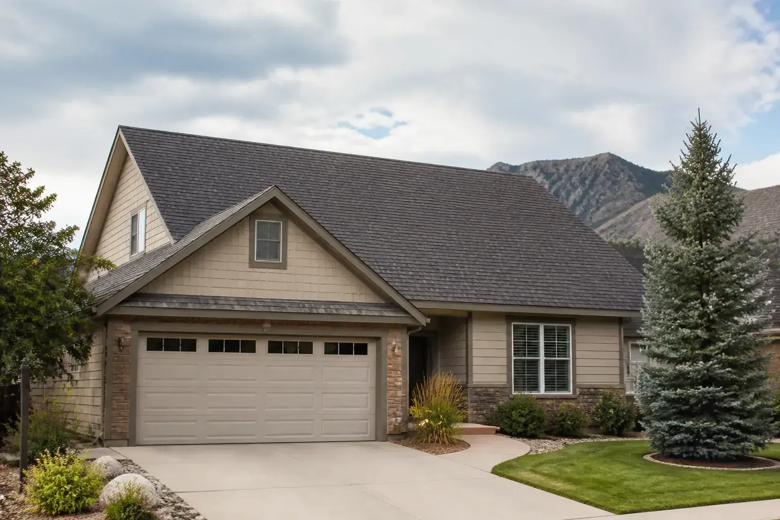 Storm damage roof restoration on a Boulder house