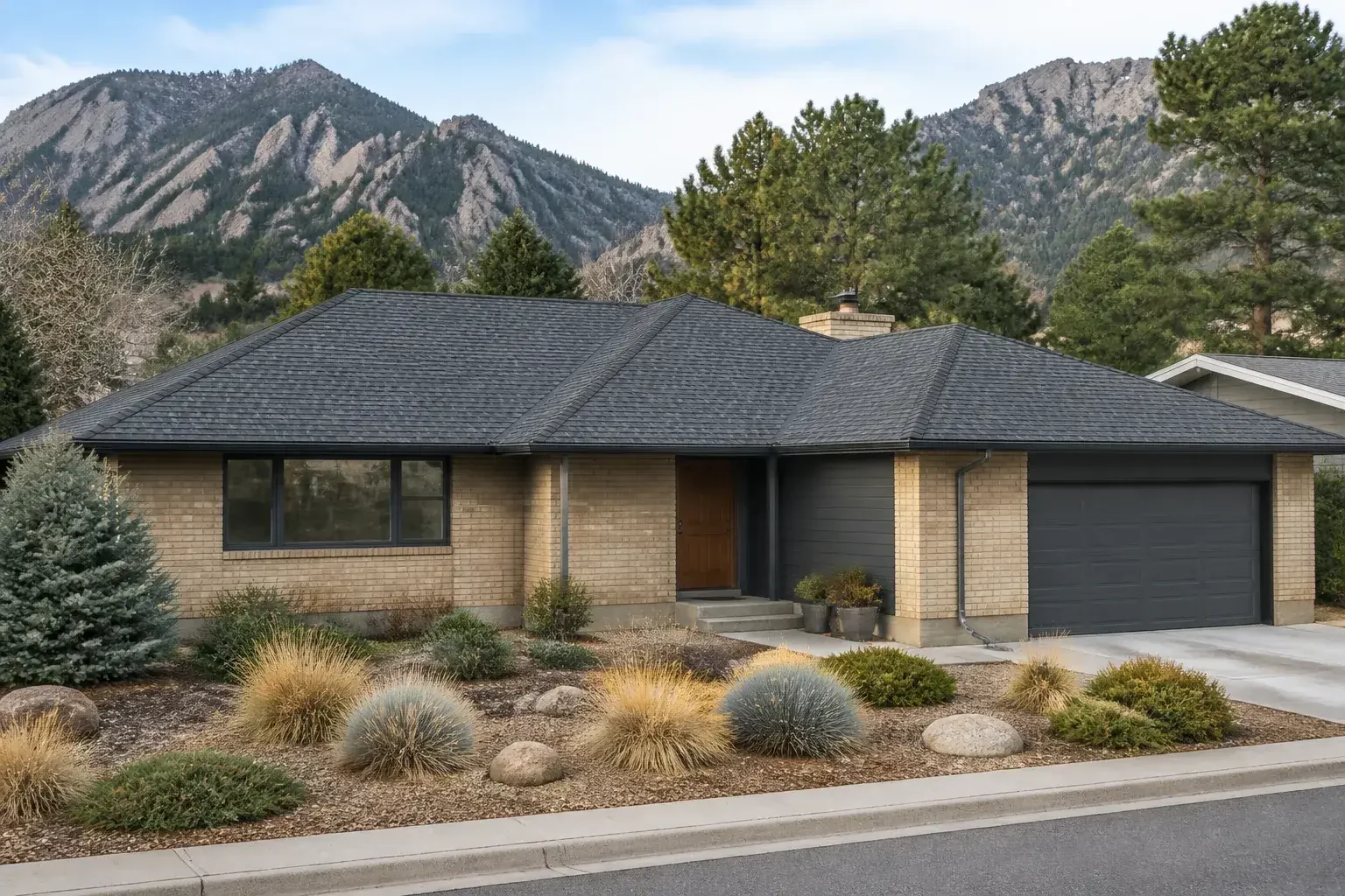 Fresh roof replacement on a Boulder ranch home